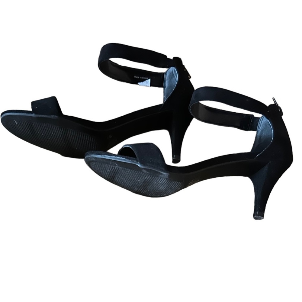 Style & Co Paycee Two-Piece Dress Sandals Black Size 8W‎ EUC - Picture 7 of 9